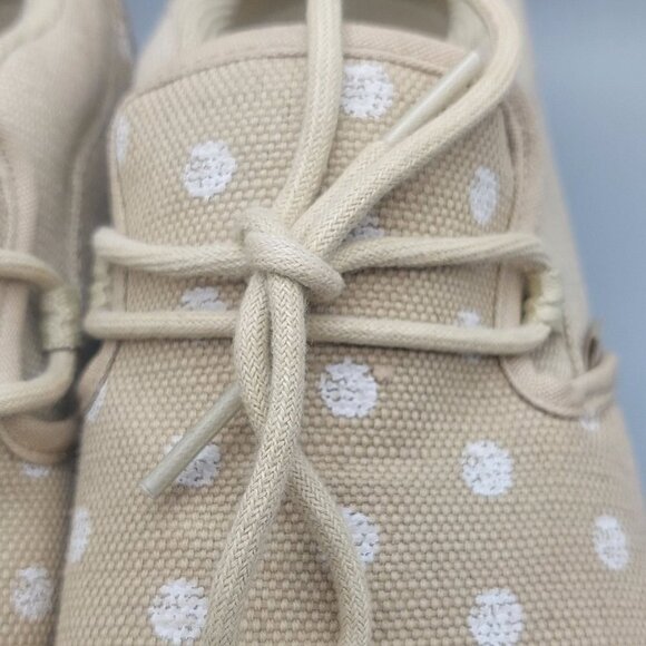 Men's Supra Canvas Tan Skate Sneaker Sz 7 Low Tops Polka Dots - Picture 4 of 13
